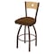 Holland Bar Stool Co 25" Swivel Counter Stool, Bronze Finish, Nat Back, Canter Thatch Seat 83025BZNatMplB001 - alternate 1